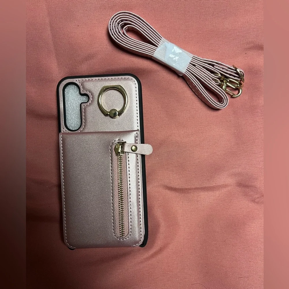Samsung Galaxy A15 5G Rose Case with Gold Ring